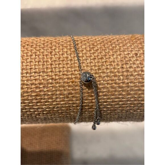 Pura Vida Chip Amazonite Stone Silver Plated Cable Chain Bracelet Aqua OS - Picture 4 of 4